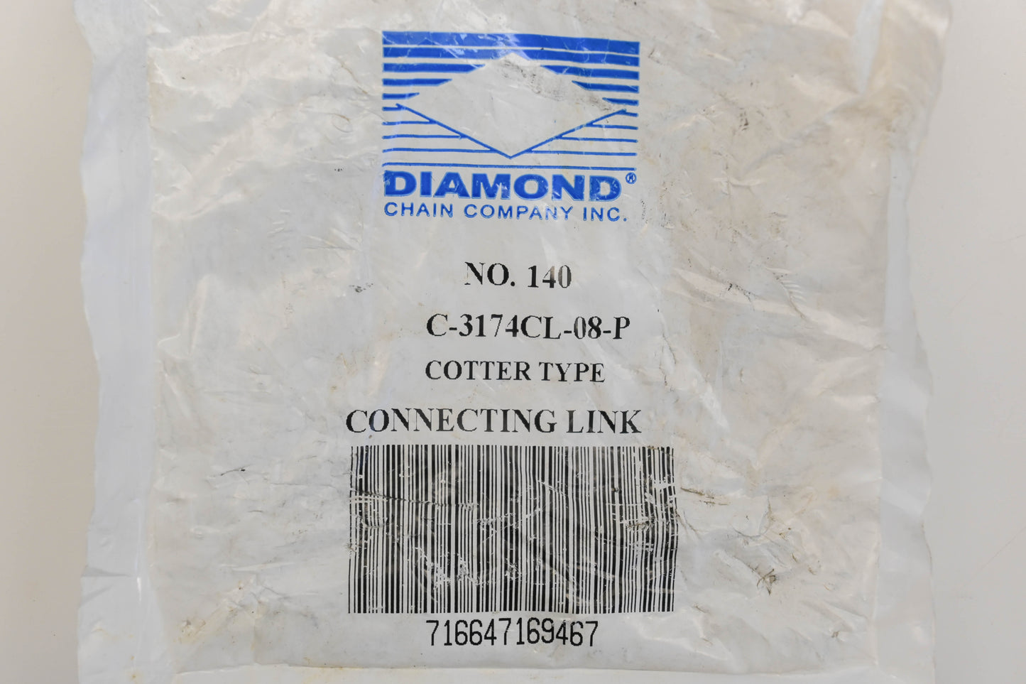 Diamond Chain Company C3174CL-08-P Chain Master Link 140 NOS
