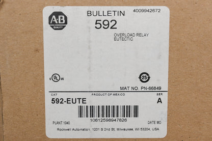 Allen-Bradley 592-EUTE Overload Relay Kit NOS