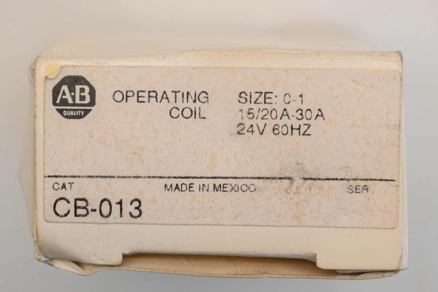 Allen Bradley CB-013 Operating Coil NOS