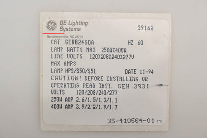 GE GERB24S0A Ballast Kit NOS