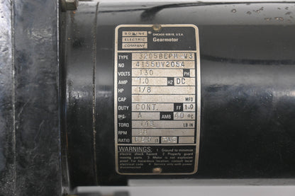 Bodine 32D5BEPM-W3 1A-130V 1/8HP Gearmotor