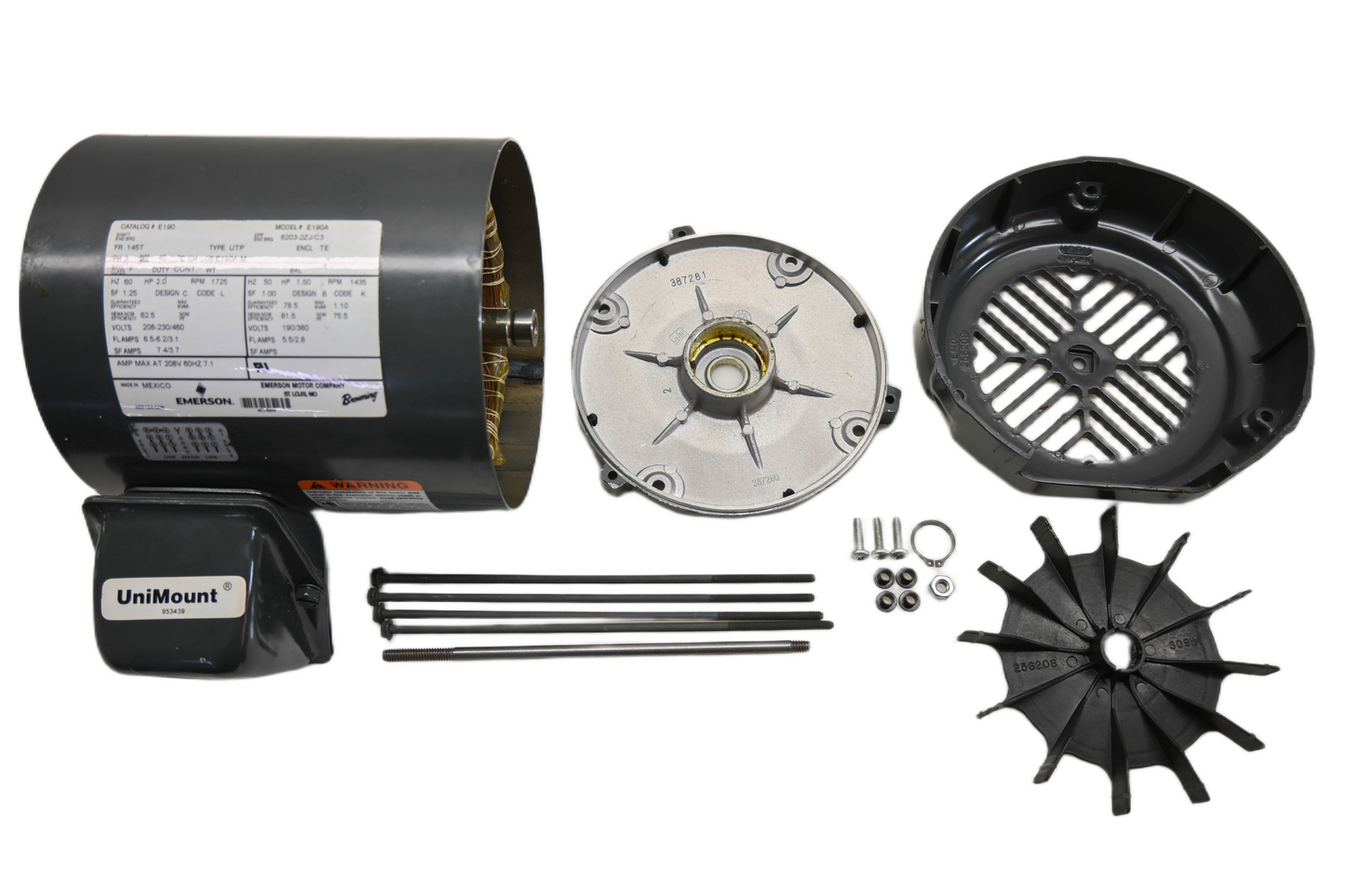 Browning L08-E190-M 2HP 1725RPM Electric Motor Kit NOS