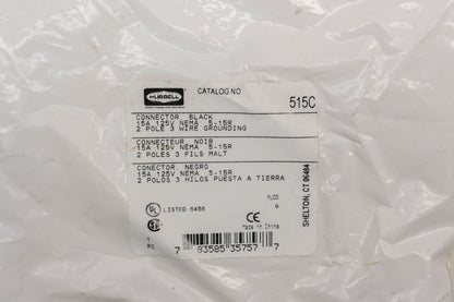 Hubbell 515C Straight Blade Connector NOS