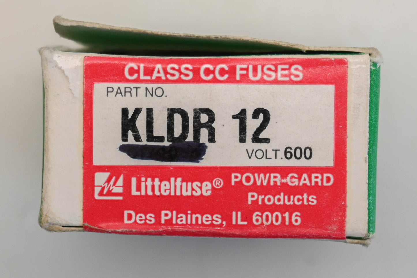 Littelfuse KLDR 12, KLDR-12 12A-600V Fuse NOS