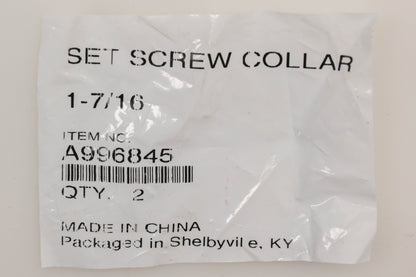Aftermarket A996845 1-7/16" x 2-1/4" x 3/4" Set screw collars Qty 2 NOS