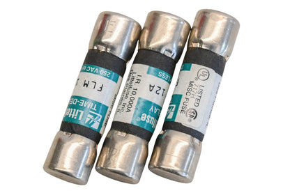 Littelfuse FLM 12, FLM-12 12A-250V Fuses Qty 3 NOS