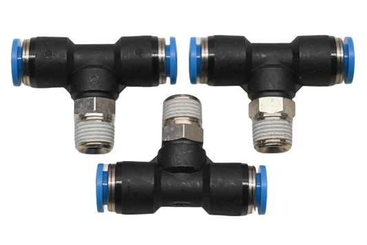 Festo QST-1/8-6, 153107 6mm x 1/8" Push-In Tee Fittings Qty 3 NOS