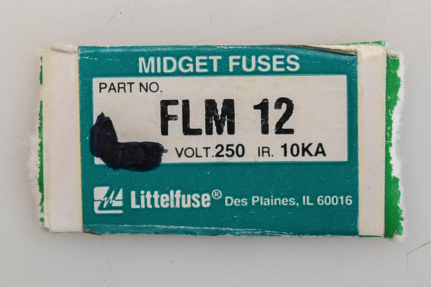Littelfuse FLM 12, FLM-12 12A-250V Fuses Qty 3 NOS