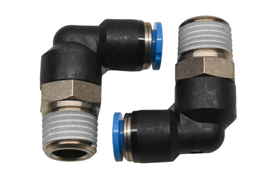 Festo QSL-1/4-6 6mm x 1/8" Push-In 90� Fittings Qty 2 NOS