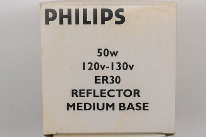 Philips ER30 50W 120-130V Reflector Bulbs Qty 3 NOS