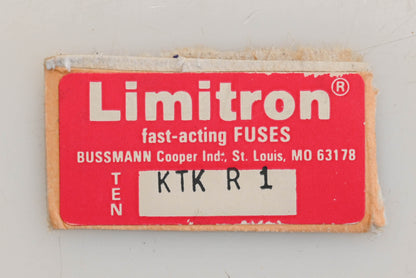 Bussmann KTK R 1, KTK-R-1 Limitron 1A-600V Fuse NOS