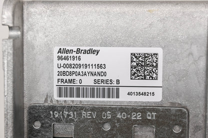 Allen-Bradley 96461916, U-00820919111563, 20BD8P0A3AYNAND0 PowerFlex 700 NOS