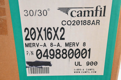 Camfil 049880001 20" x 16" x 2" Aeropleate III Air Filter Qty 2 NOS