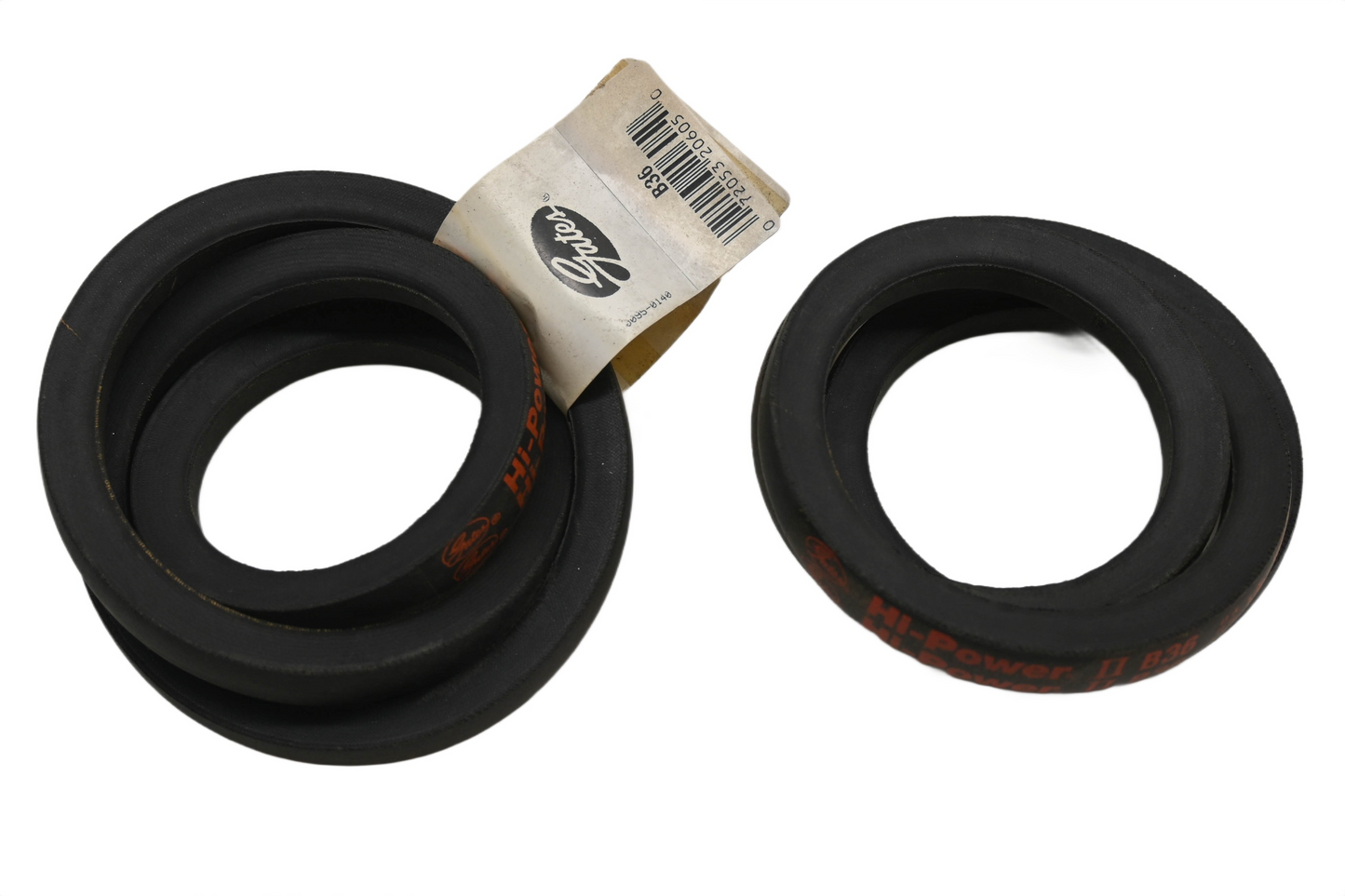 Gates B36, 9003-2036 21/32" x 39" Tri-Power V-Belts Qty 2 NOS