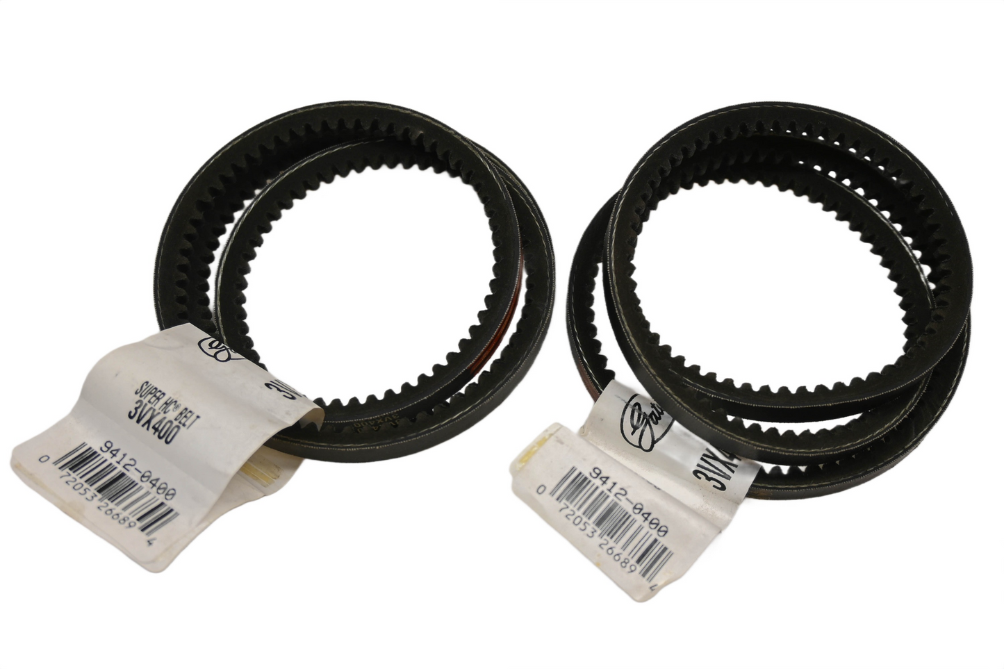 Gates 3VX400, 9412-0400 3/8" x 40" Super HC V-Belt Qty 2 NOS