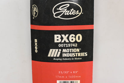 Gates BX60, 9013-2060 21/32" x 63" Tri-Power V-Belt NOS