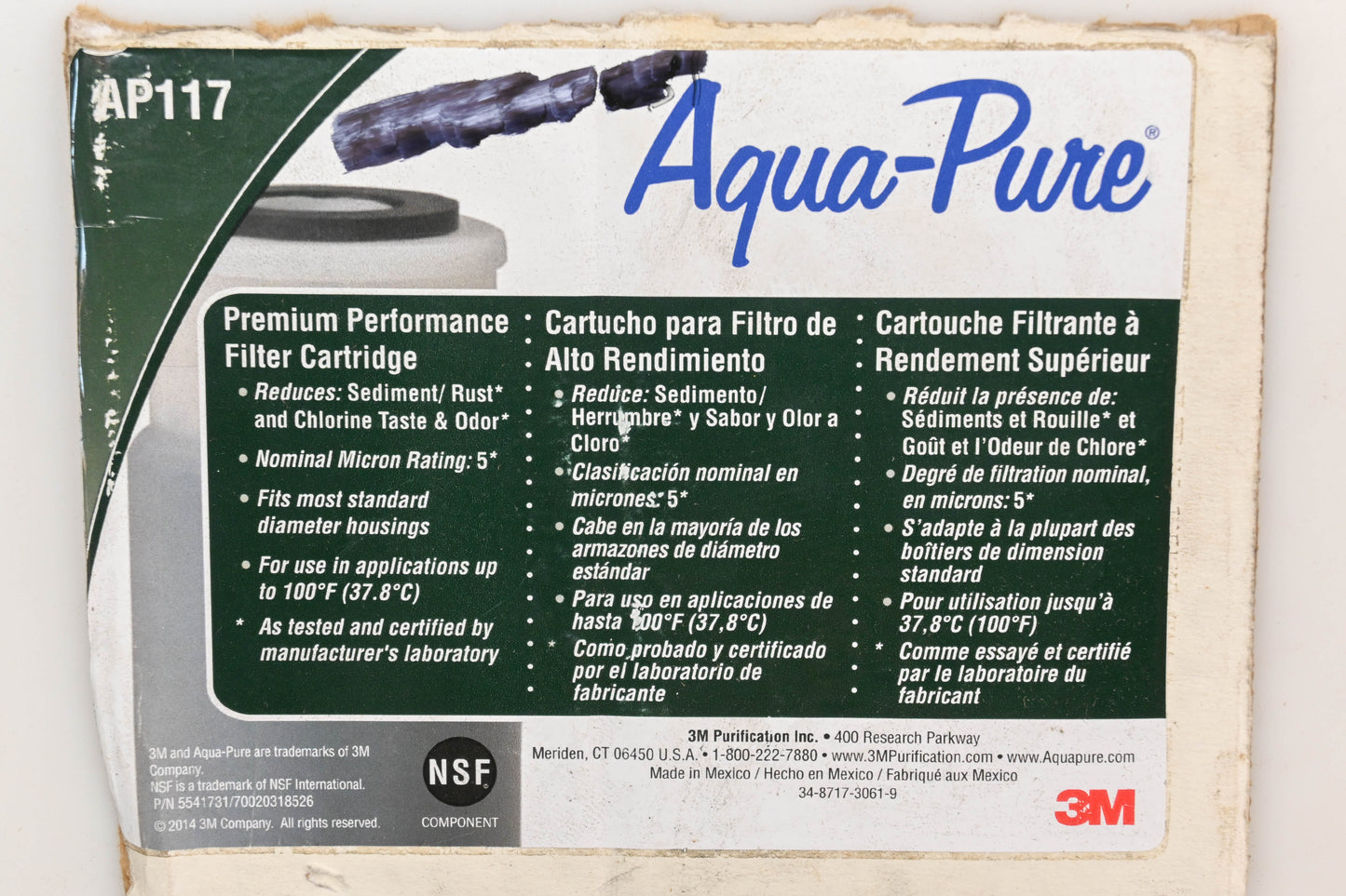 Aqua-Pure AP117 Premium Performance Water Filter NOS