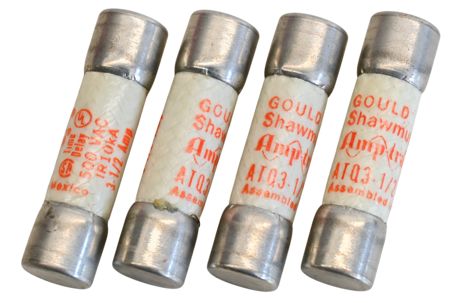 Gould ATQ3 1/2, ATQ3-1/2 3.5A-500V Fuses Qty 4 NOS