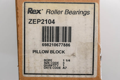 Rexnord ZEP-2104 1-1/4" Pillow Block Bearing NOS