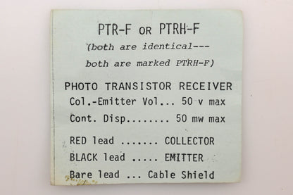 De-Tec-Tronic PTR-F, PTRH-F, PX-1P Photoelectric Sensor NOS