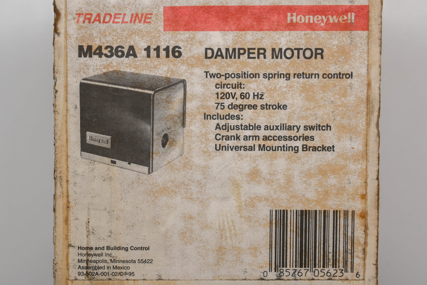 Honeywell M436A 1116 Damper Actuator Kit NOS
