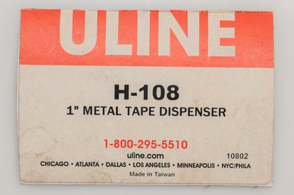 Uline H-108 1" Metal Tape Dispenser NOS