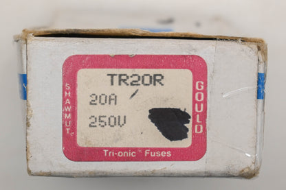 Gould TR20R 20A-250V Fuses Qty 5 NOS