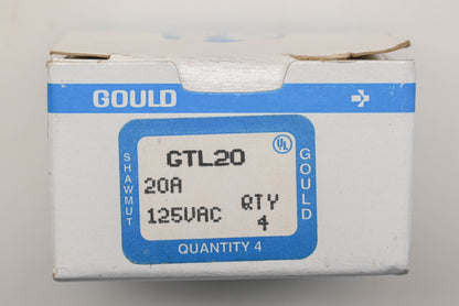 Gould GTL20 20A-125V Plug Fuses Qty 4 NOS