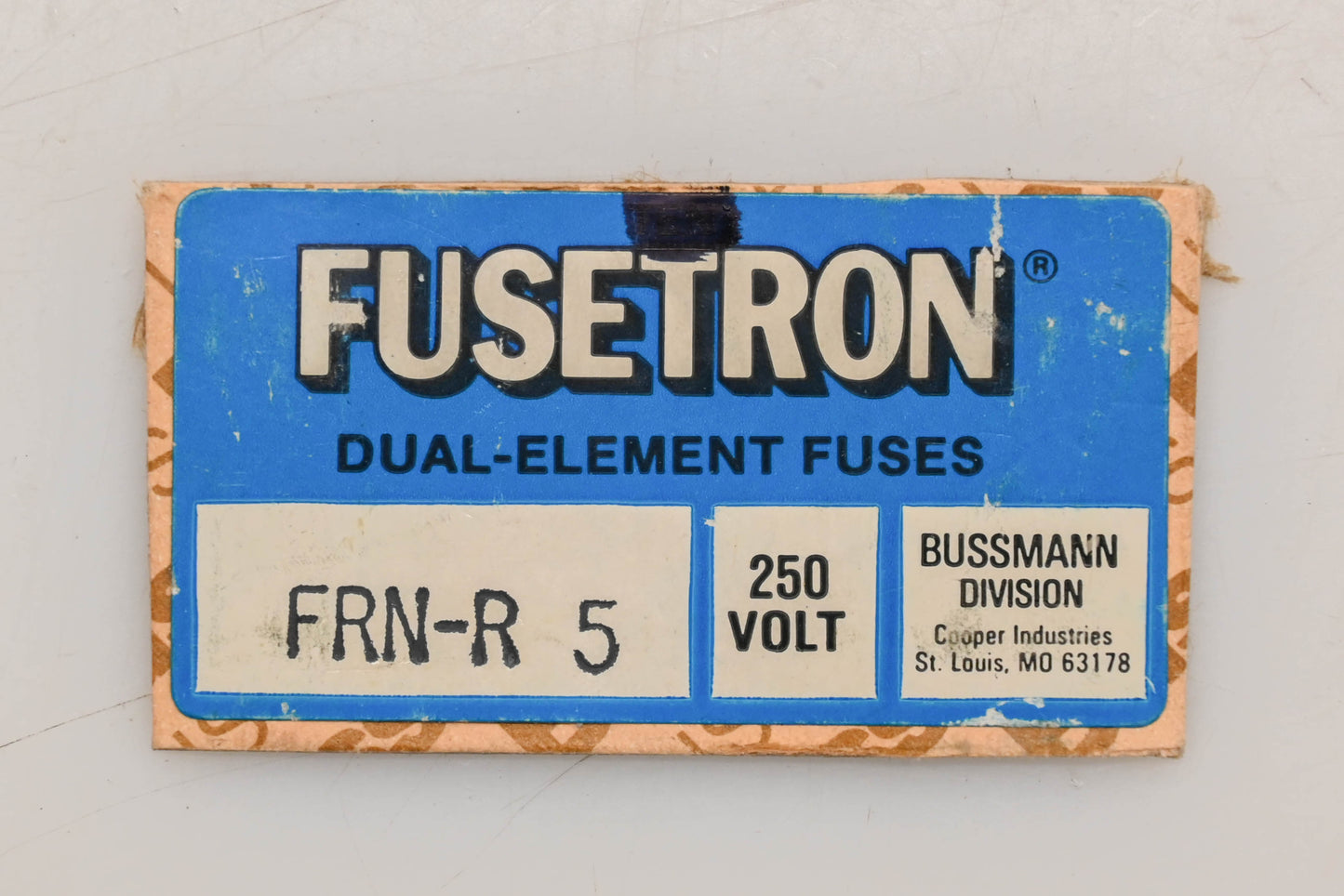 Bussmann FRN R 5, FRN-R-5 Fusetron 5A-250V Fuse NOS