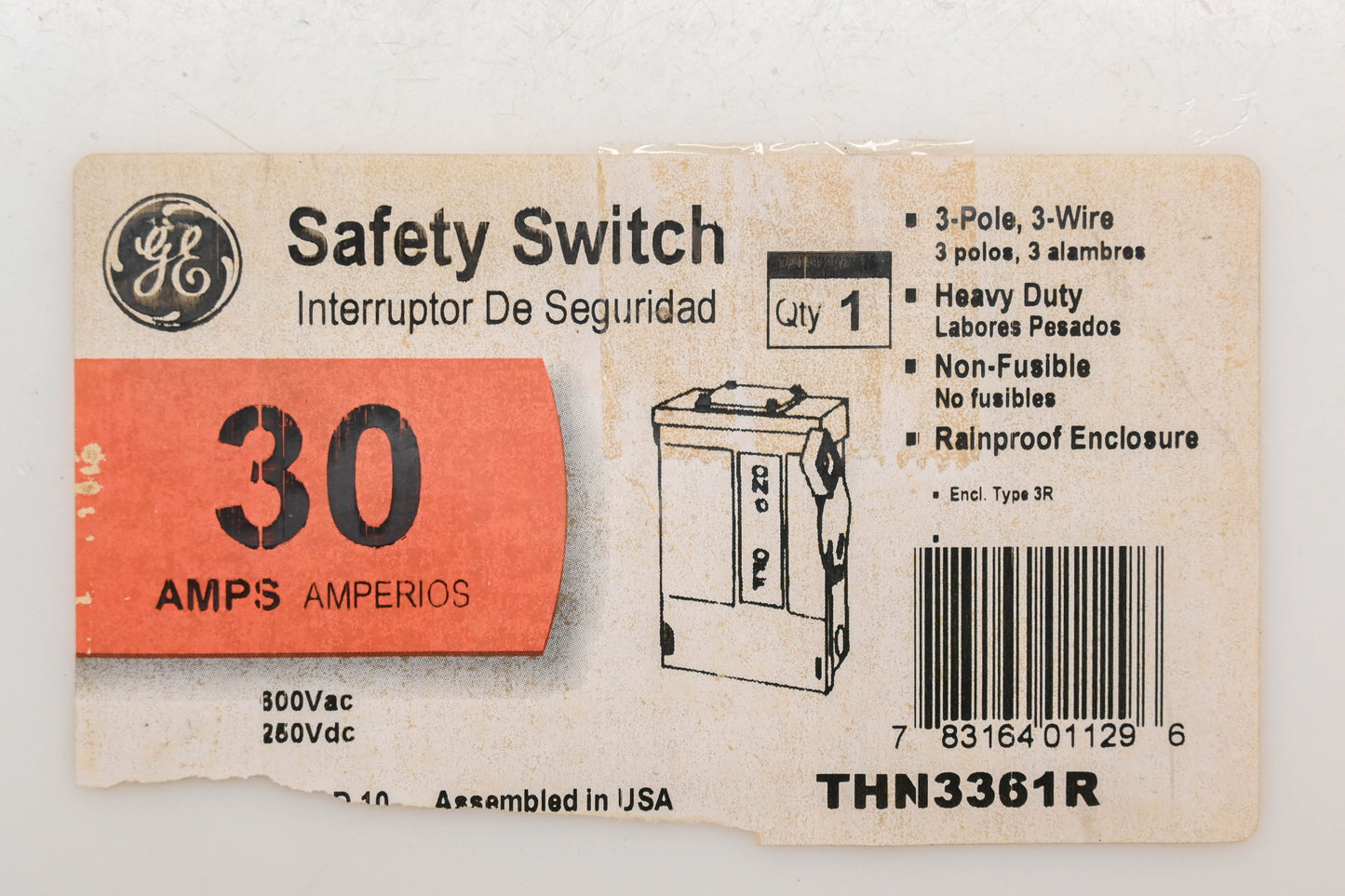 GE THN3361R Heavy Duty Safety Switch Kit NOS