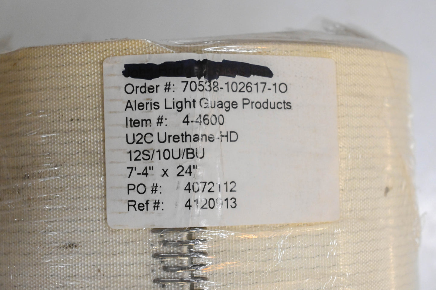 Aleris Light Guage Products 4-4600 24" x 7'-4" U2C Urethane-HD Belt NOS