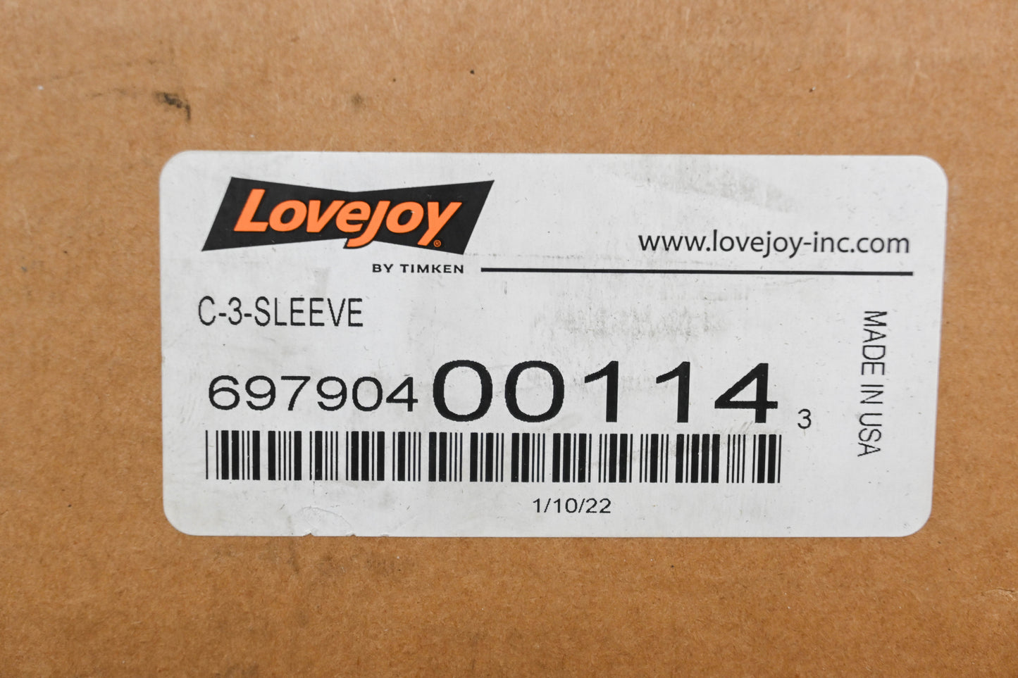 Lovejoy 69790400114 Universal C3 Coupling Sleeve NOS