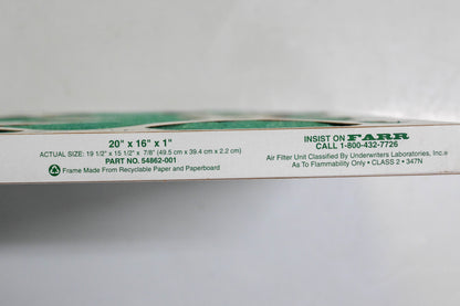 FARR 54862-001, 054862001 20" x 16" x 1" Air Filters Qty 3 NOS