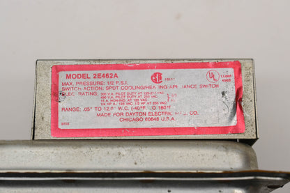 Dayton 2E462A 1/2 PSI Air Pressure Switch