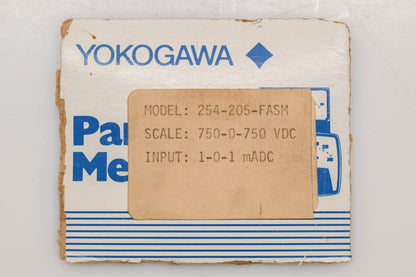 Yokogawa 254-205-FASM 750-0-750V DC Panel Meter Kit NOS