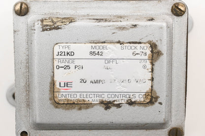 United Electric J21KD8542 Pressure Switch