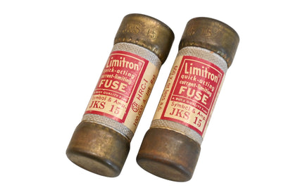 Bussmann JKS 15, JKS-15 Limitron 15A-600V Fuses Qty 2 NOS