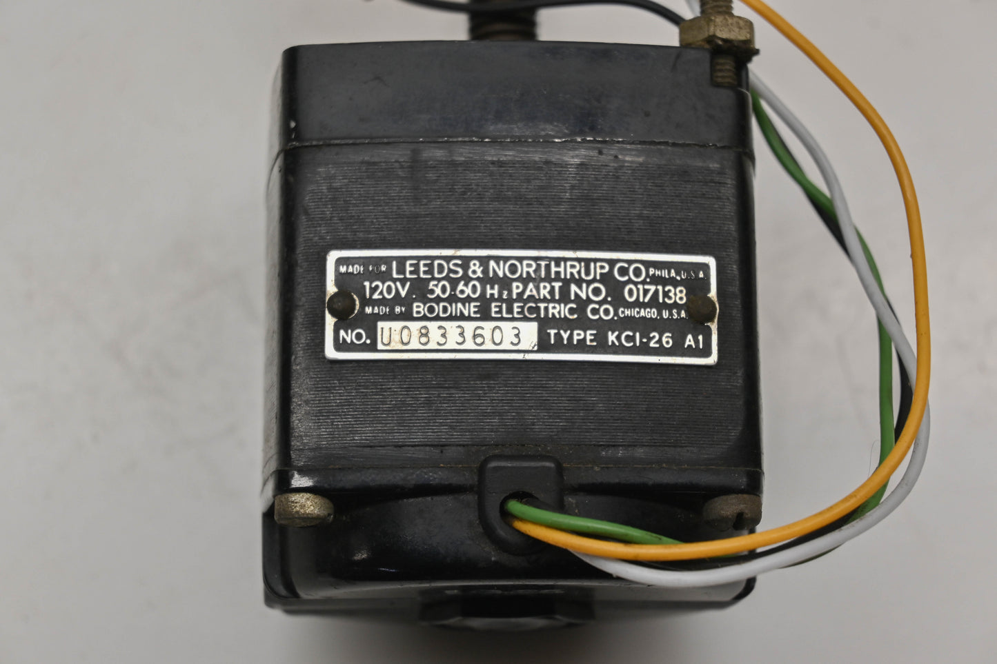 Leeds & Northrup 017138, KCI-26 120V-50/60Hz Electric Motor