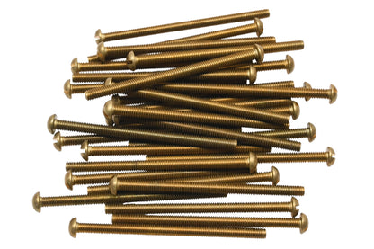 Aftermarket XZA023-32 10/32 NF x 3" Brass SLTD Round Mach SC Screws Qty 30 NOS