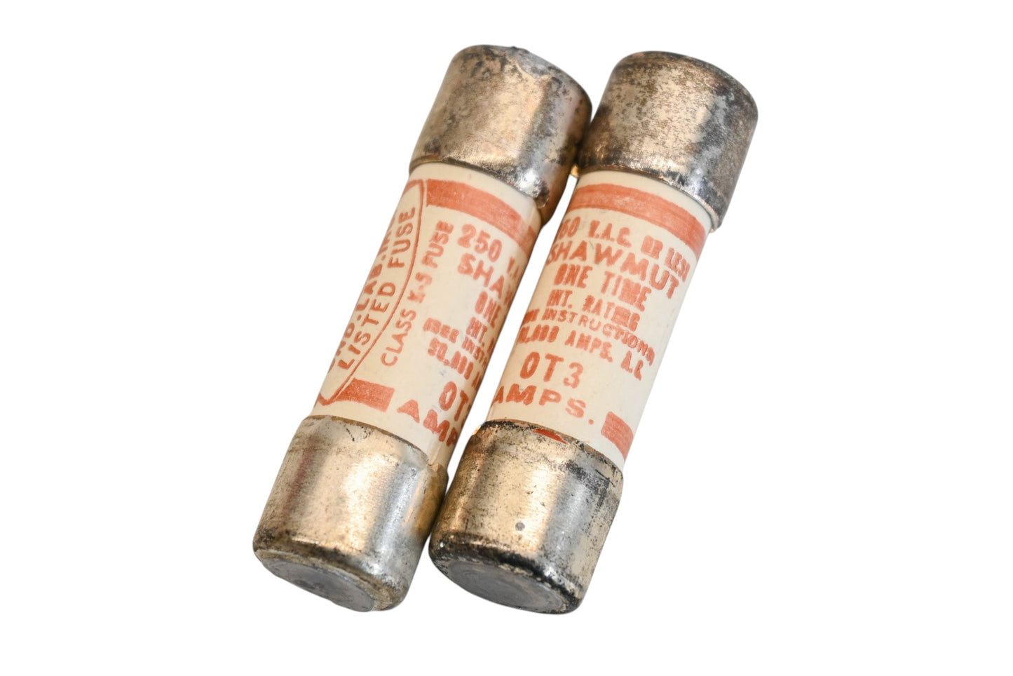 Ferraz Shawmut OT 3, OT-3 3A-250V Fuses Qty 2 NOS