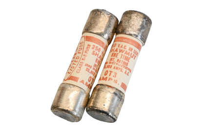 Ferraz Shawmut OT 3, OT-3 3A-250V Fuses Qty 2 NOS