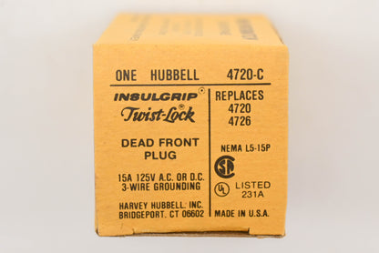 Hubbell 4720-C, 4720, 4726 Twist-Lock Plug Assembly NOS