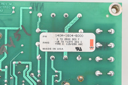 Watlow Electric 140A-1604-6000 0-2500�F Temperature Control Board NOS