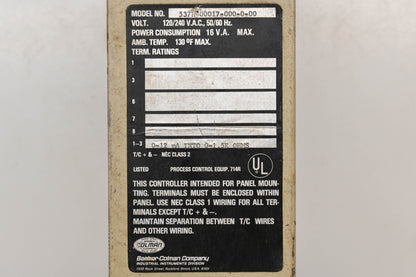 Barber Colman 537H-00017-000-0-00 Temperature Controller Shroud