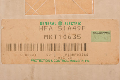 GE HFA51A49F, MKT10635 115V Auxiliary Relay Kit NOS