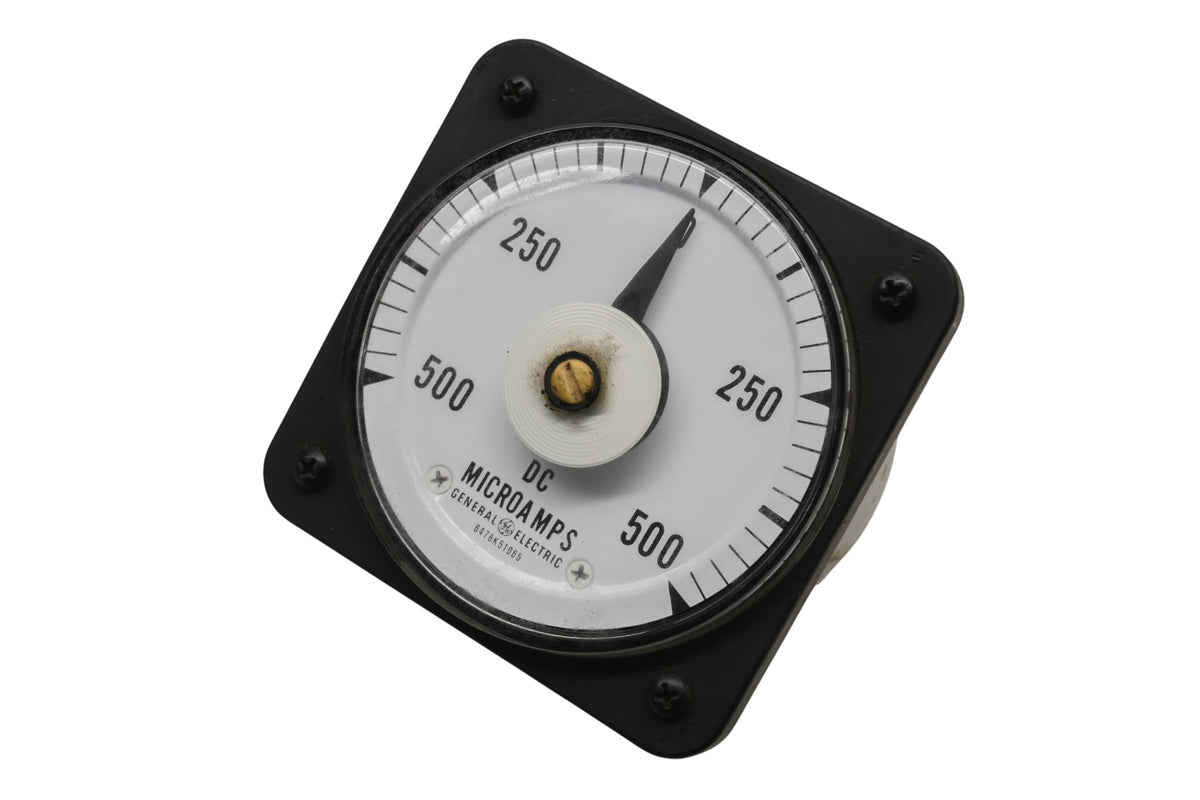 GE 50-103111FAZZ2, 6476K51065 500-0-500 DC Micro Ammeter