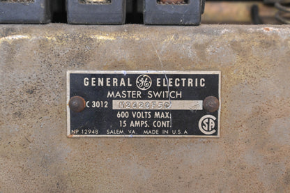 GE M262CF5C Master Switch Assembly 600V 15A