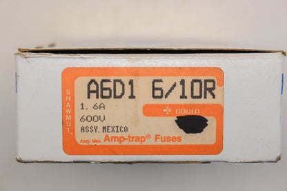 Gould A6D1-6/10R 1.6A-600V Fuses Qty 5 NOS