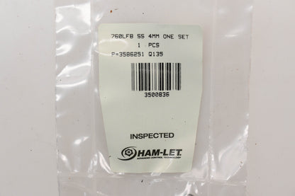 Ham-Let 3500836 4mm Stainless Steal Ferrule Kit NOS