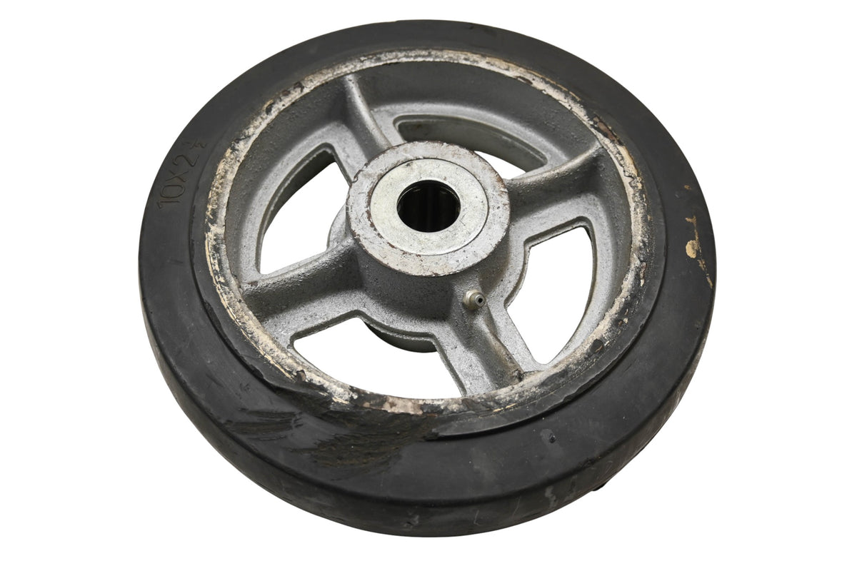 Wesco 150596 10" x 2-1/2" x 1" Mold-On Rubber Wheel